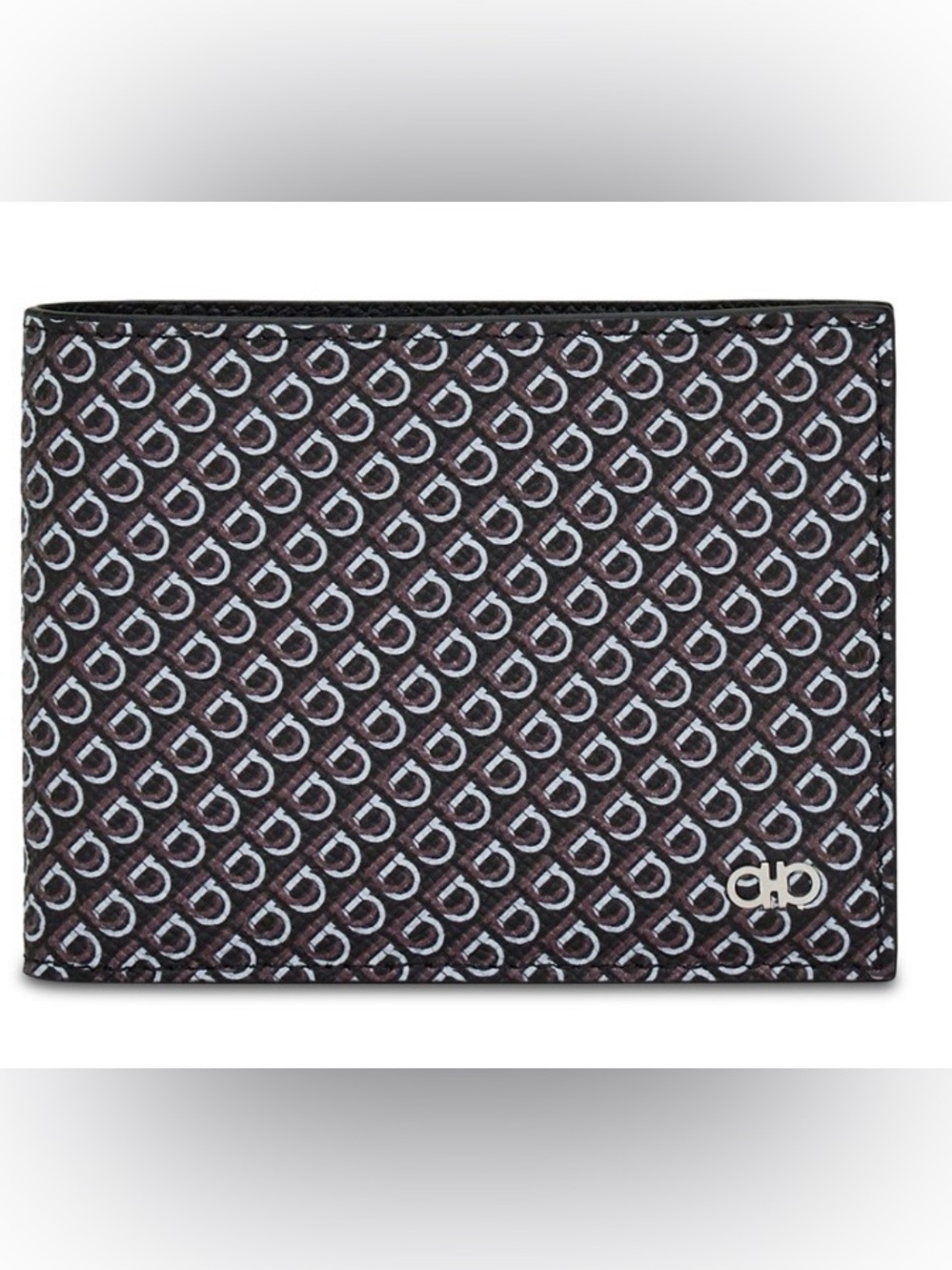 NWT FERRAGAMO Gancini Printed Bifold Wallet